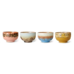 Servies 70s ceramics noodle bowls seabreeze - set van 4