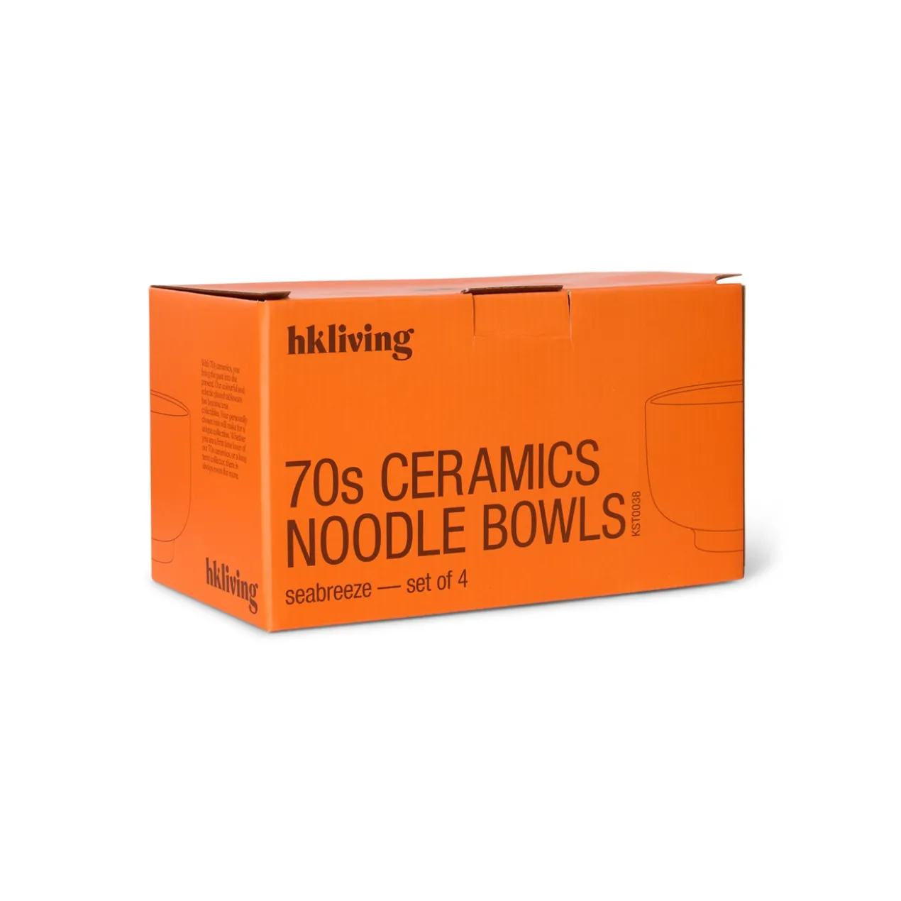 Servies 70s ceramics noodle bowls seabreeze - set van 4