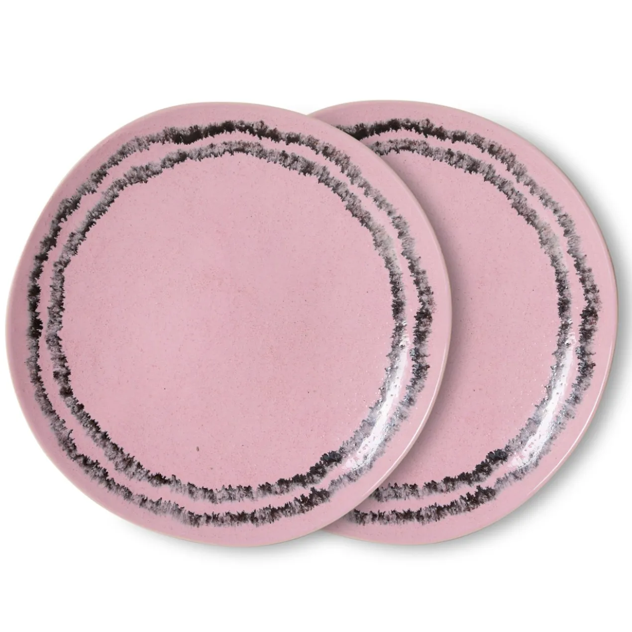 Servies 70's ceramics ontbijtbord bubble - set van 2