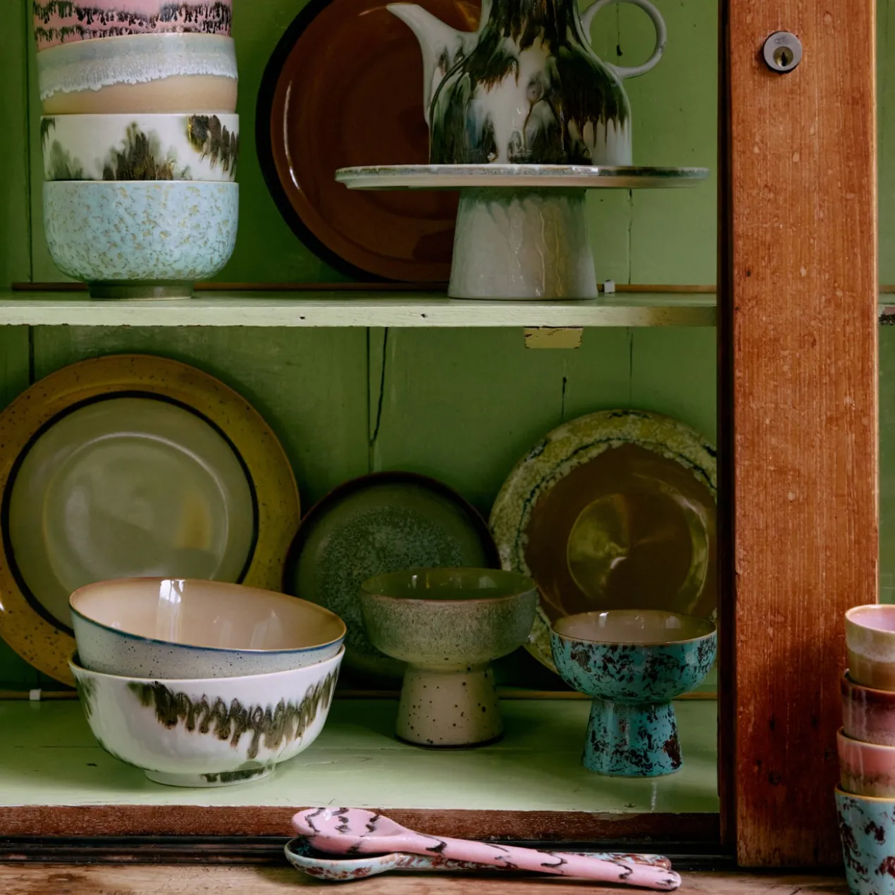 Servies 70's Ceramics opscheplepel sprinkle - set van 2