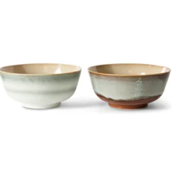 Servies 70's Ceramics ramen schaal Verge - set van 2