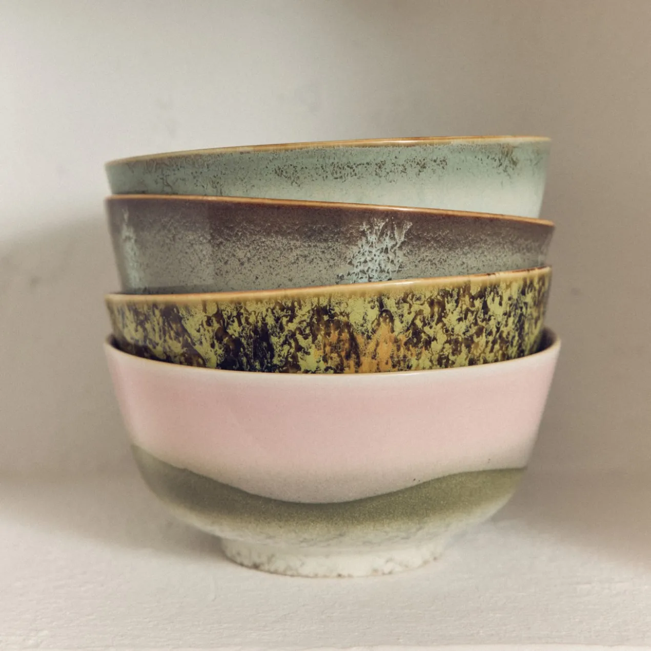 Servies 70's Ceramics ramen schaal Verge - set van 2