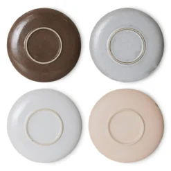 Servies 70's Ceramics saucers Big Sur