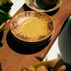Servies 70s ceramics saucers ocean - set van 4