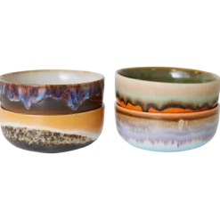 Servies 70's Ceramics Tapas Bowl Crystal - set van 4