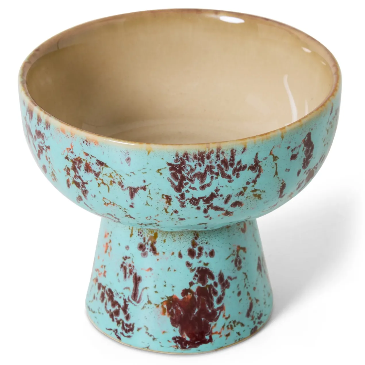 Servies 70's Ceramics tapas schaaltje op voet S patina