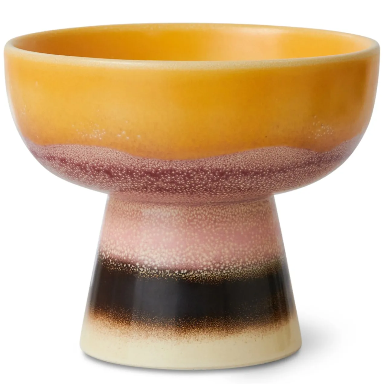Servies 70s ceramics tapas schaal op voet S sunshade