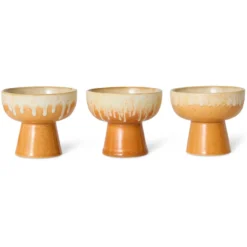 Servies 70s ceramics tapas schaal op voet S dunes
