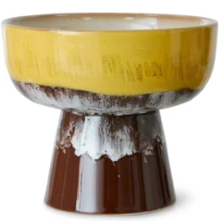 Servies 70s ceramics tapas schaal op voet L creek