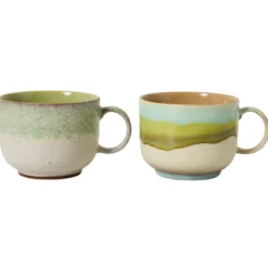 Servies 70's Ceramics thee mok Neo - set van 2