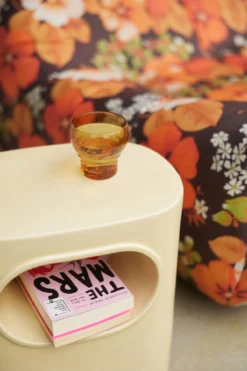 Servies 70's glassware: bulb glas amber - set van 4