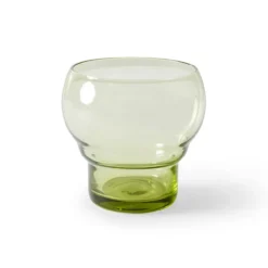 Servies 70's glassware bulb glasses mint green - set van 4