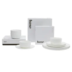 Servies White Base - set van 12