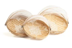 Set bamboe vliegenmanden - naturel + wit