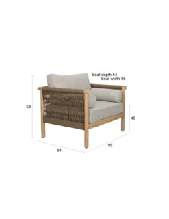 Set outdoor oasis (sofa + coffee table + 2 lounge chair )