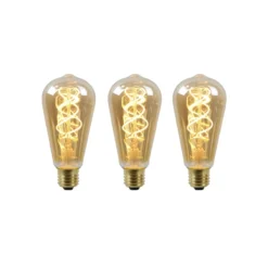 SET - 3X EDISON SPIRAAL AMBER