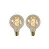 SET - 2X GLOBE 95MM SPIRAAL AMBER - 3 STEPS DIMMABLE