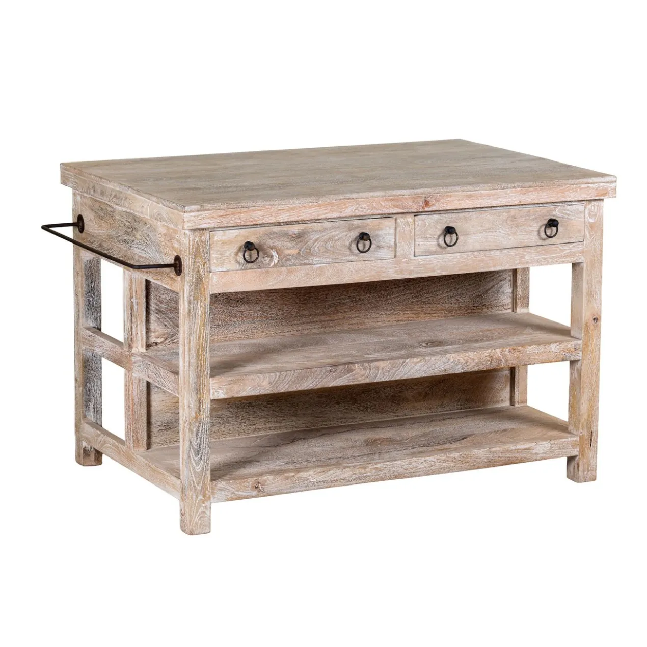 Shray - Mangohouten Consoletafel White Wash