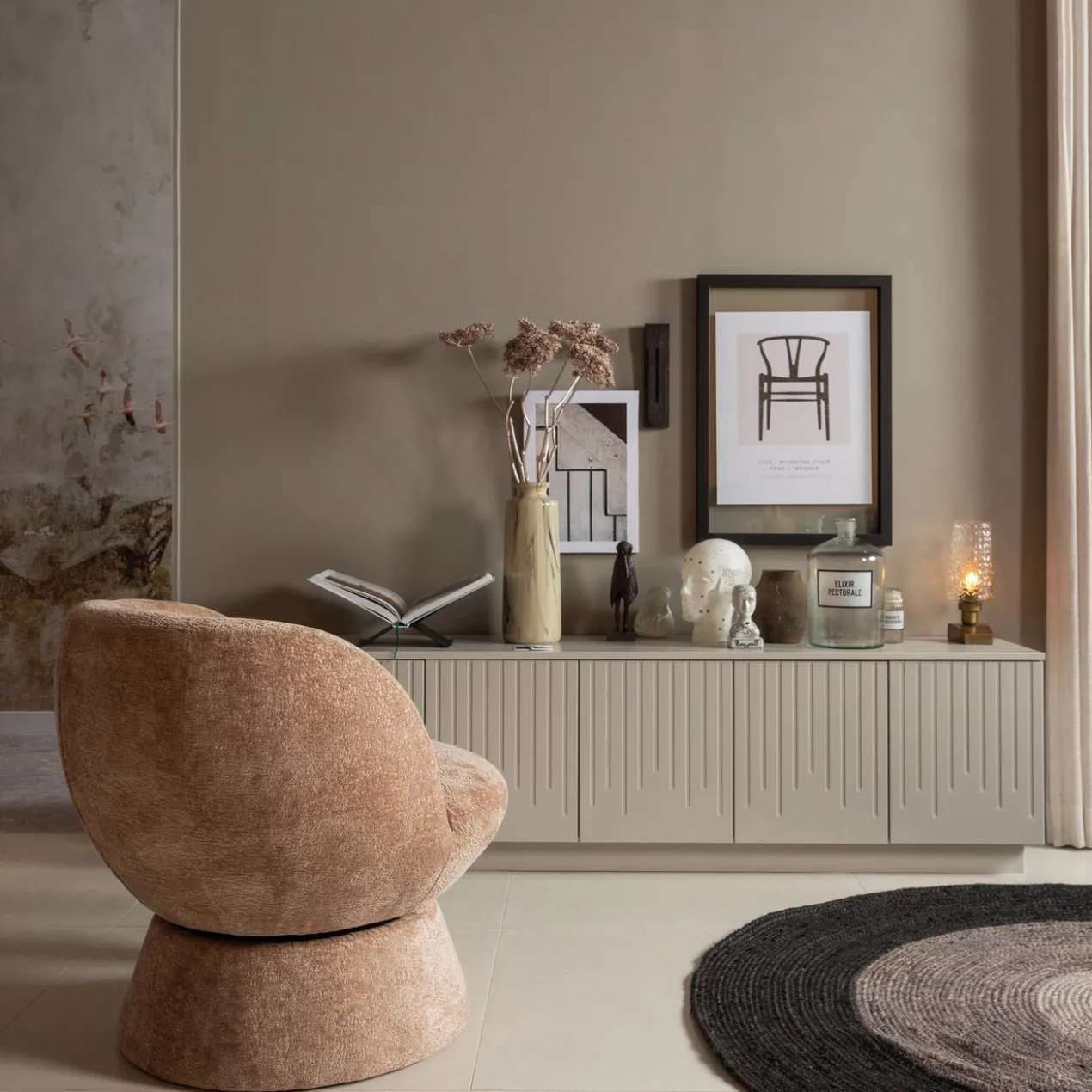 Shuffle draaifauteuil naturel