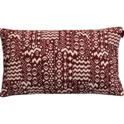 Sierkussen bohemian bordeaux ecru 57x35 cm