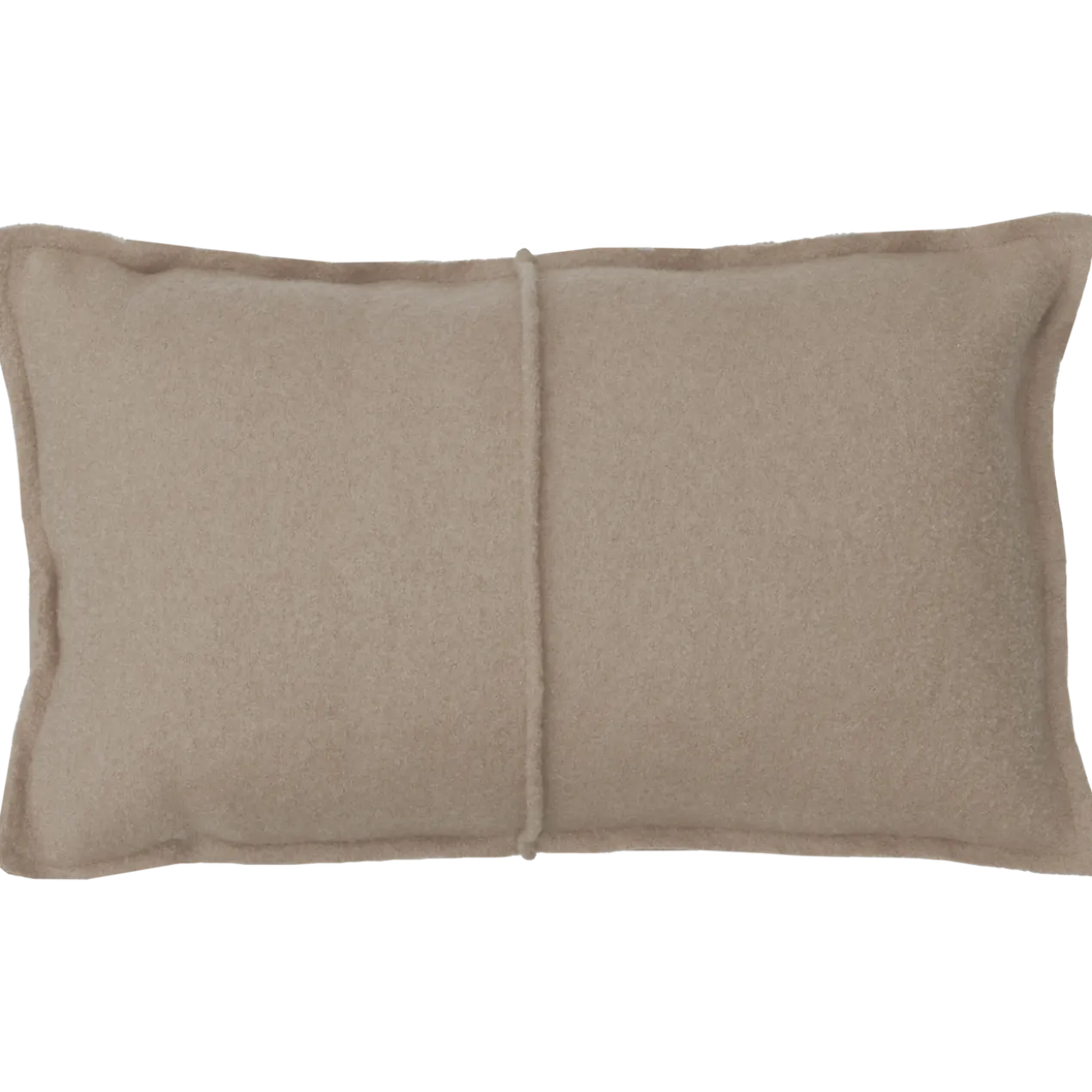 Sierkussen boiled wool naad zand 58x37 cm