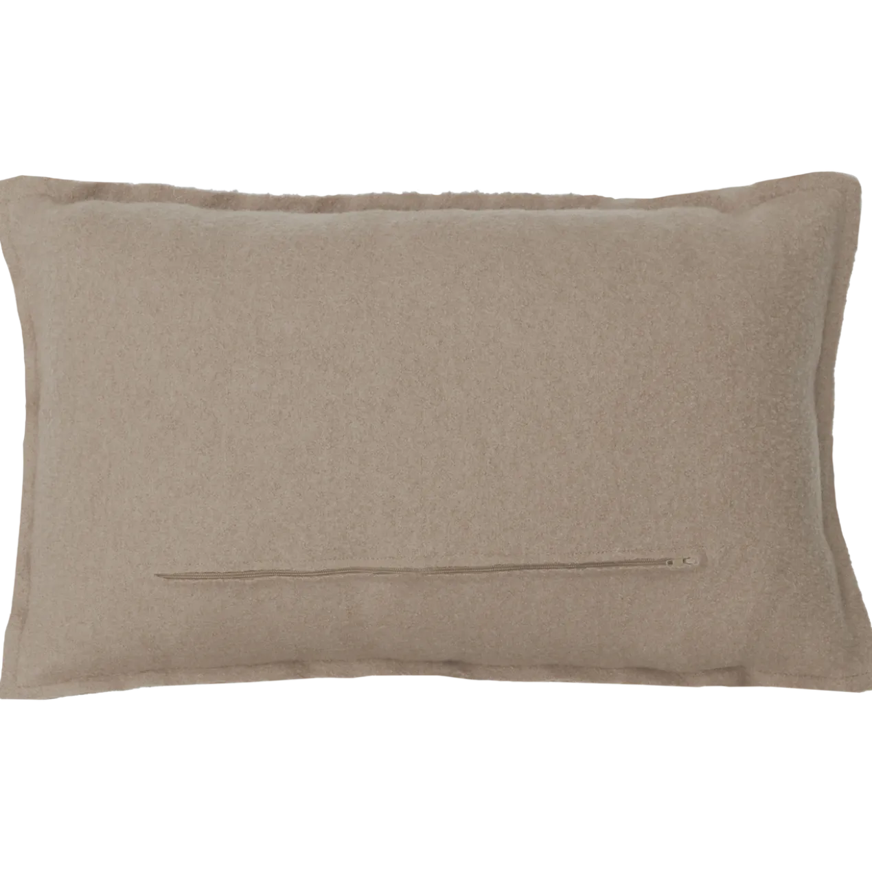 Sierkussen boiled wool naad zand 58x37 cm