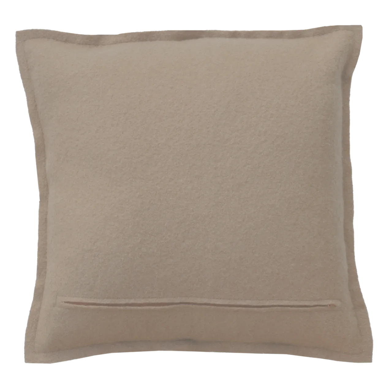 Sierkussen boiled wool naad zand 49x49 cm