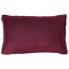 Sierkussen bont linnen bordeaux 57x37 cm