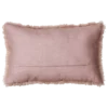 Sierkussen bont linnen oud roze 57x38 cm