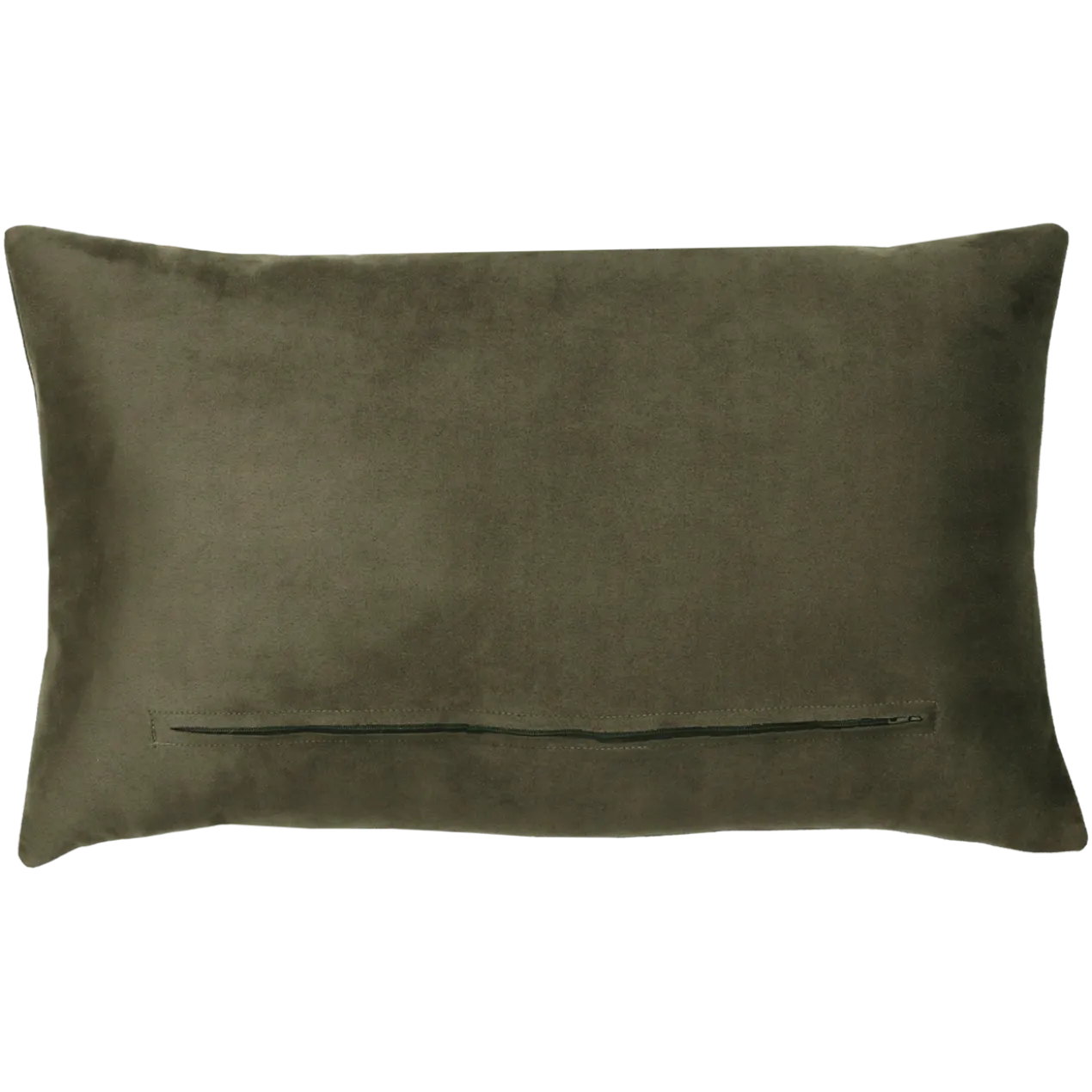 Sierkussen bont ruit olijf 56x36 cm