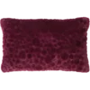 Sierkussen bont suede dot bordeaux 57x37 cm