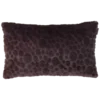 Sierkussen bont suede dot dark chocolate 57x37 cm