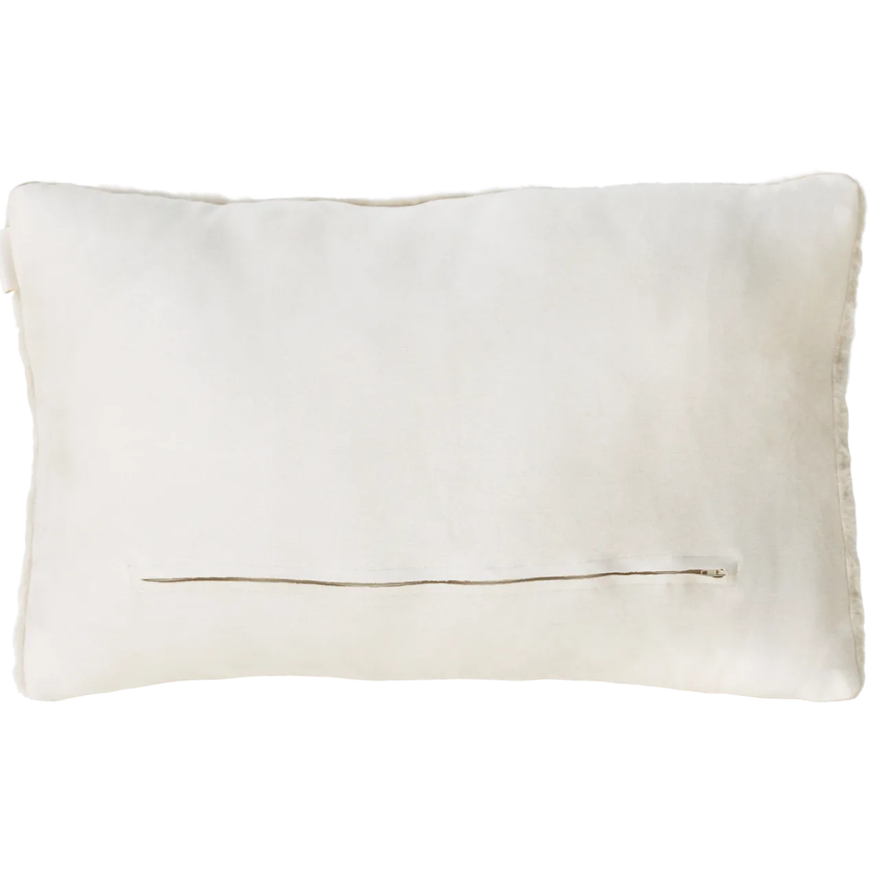 Sierkussen bont suede dot ecru 57x37 cm