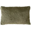 Sierkussen bont suede dot olijf 57x37 cm