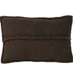 Sierkussen bouclé naad dark chocolate 37x57 cm