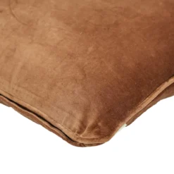Sierkussen Cord piping velours mocca macha 45x45 cm