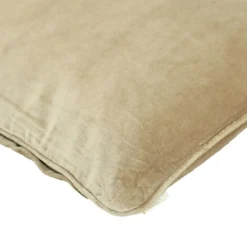 Sierkussen Cord piping velours beige 45x45 cm