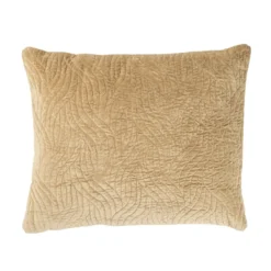 Sierkussen Curve velours beige 45x55 cm