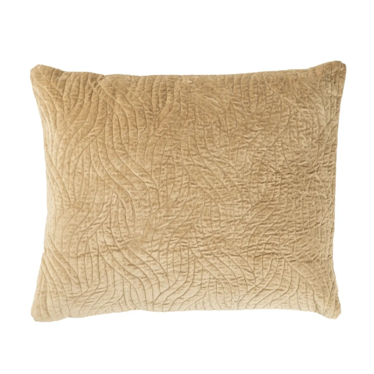 Sierkussen Curve velours beige 45x55 cm