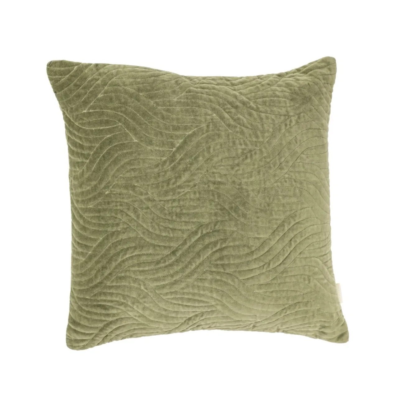 Sierkussen Curve velours eucalyptus 50x50 cm
