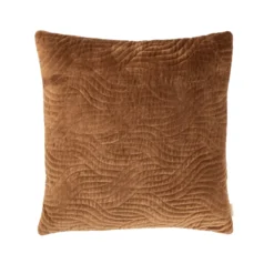 Sierkussen Curve velours mocca macha 50x50 cm
