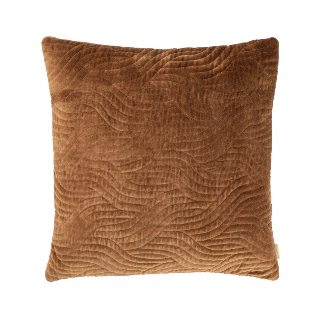 Sierkussen Curve velours mocca macha 50x50 cm