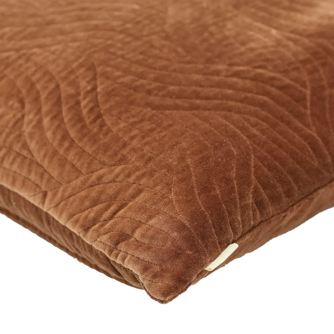 Sierkussen Curve velours mocca macha 50x50 cm