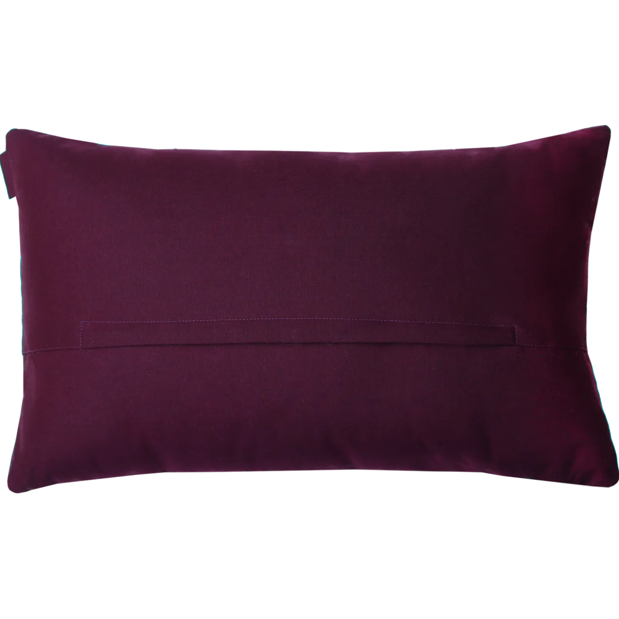 Sierkussen flower aubergine goud 57x37 cm