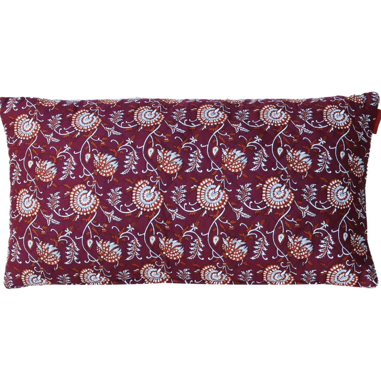 Sierkussen flower quilt bordeaux 56x32 cm