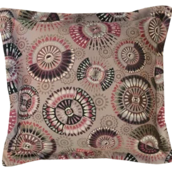 Sierkussen funky mandela taupe 59x59 cm