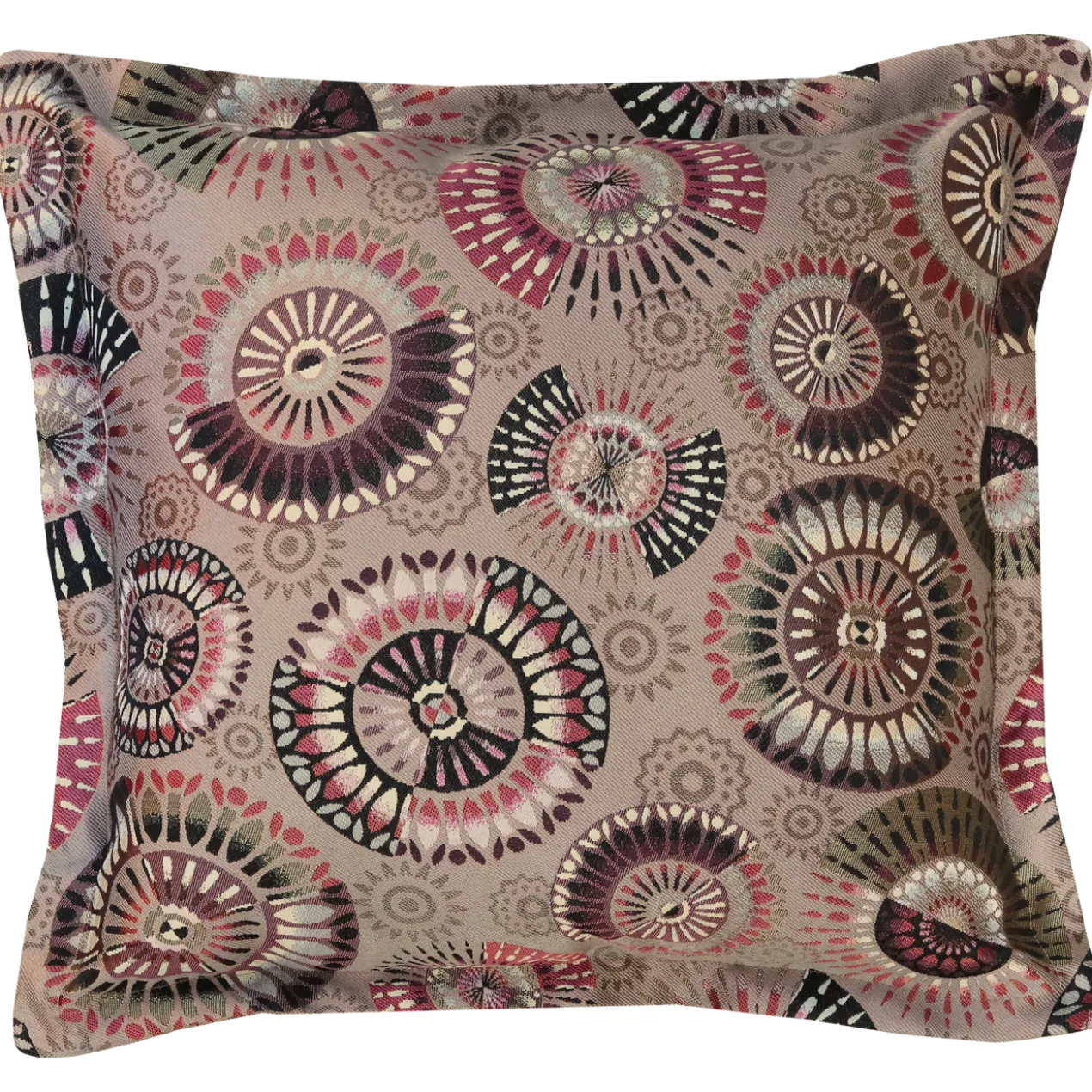 Sierkussen funky mandela taupe 59x59 cm
