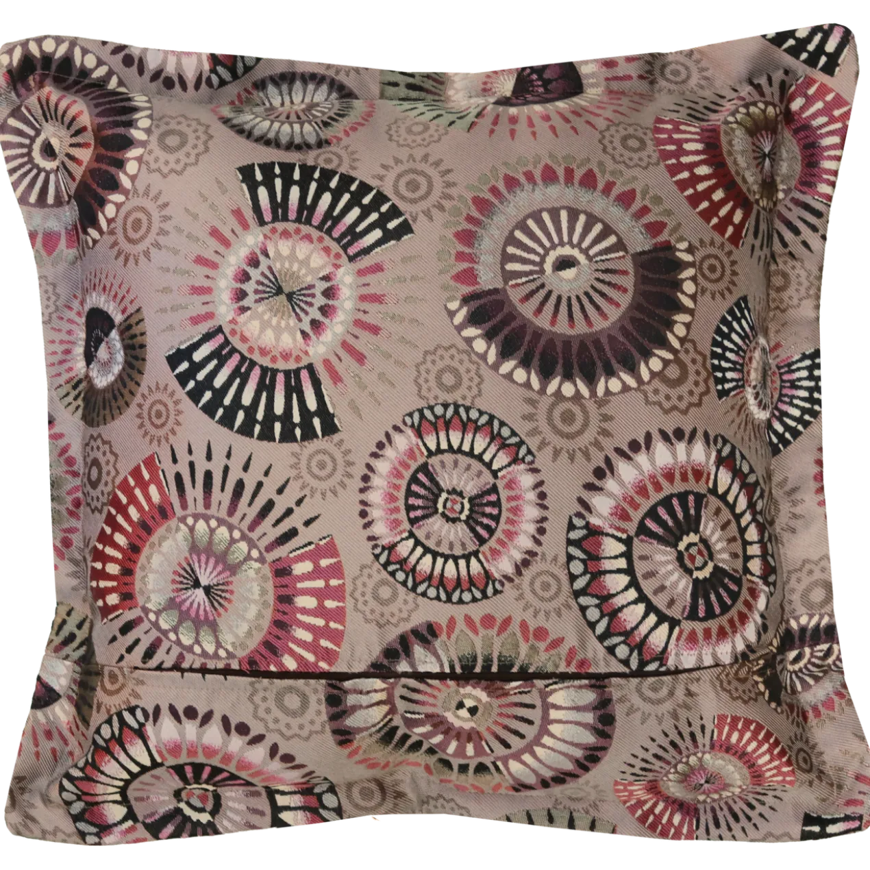Sierkussen funky mandela taupe 59x59 cm