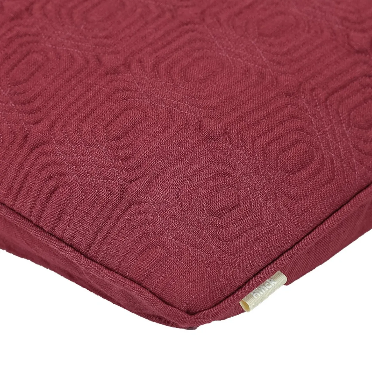 Sierkussen Geo Deco linnen aubergine 35x55 cm
