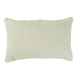 Sierkussen Geo Deco linnen dewgreen 35x55 cm